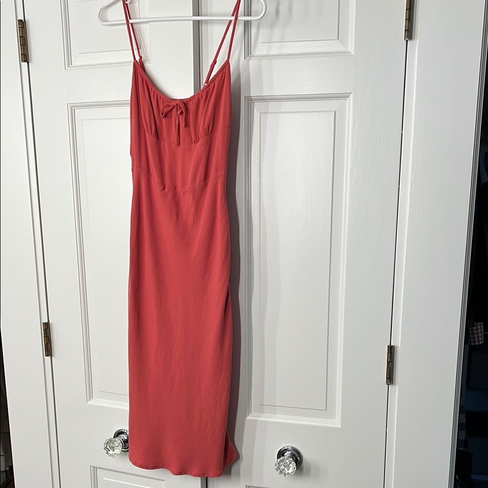 Wilfred Coral Spaghetti Strap Dress